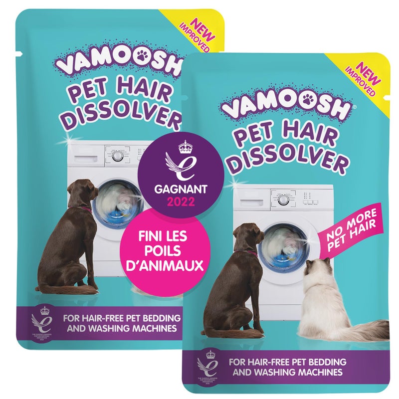 Vamoosh Pet Hair Dissolver | Pet Hair Remover for Washing Machines | Removes Odor Dissolves Dog, Cat, Animal Fur | Cleans Pet Bedding in Washing Machine | Easy to Use | 100g (Pack of 6) - Image 1